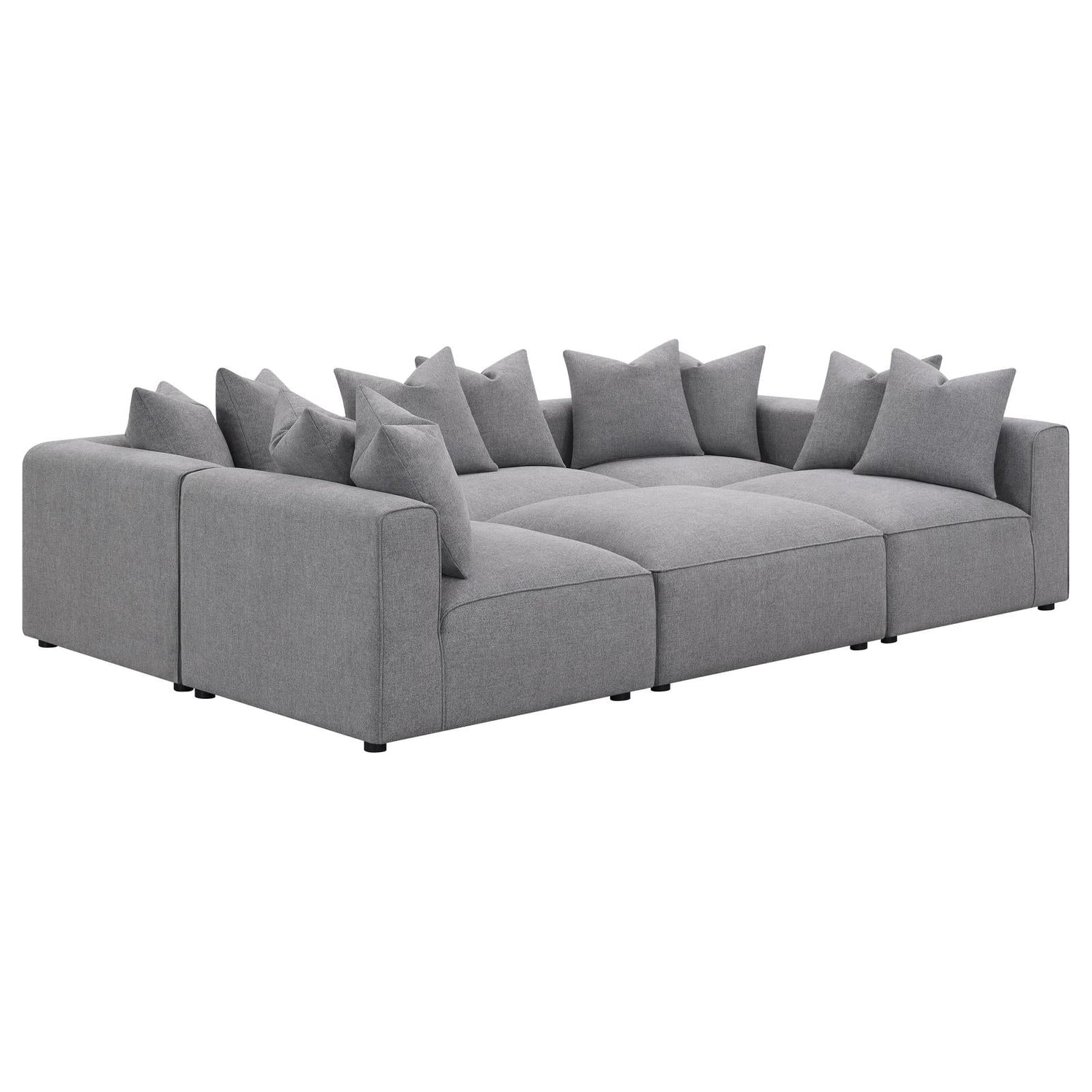 Jennifer 6-Piece Tight Seat Modular Sectional Gray - 551594-SET - Bien Home Furniture & Electronics