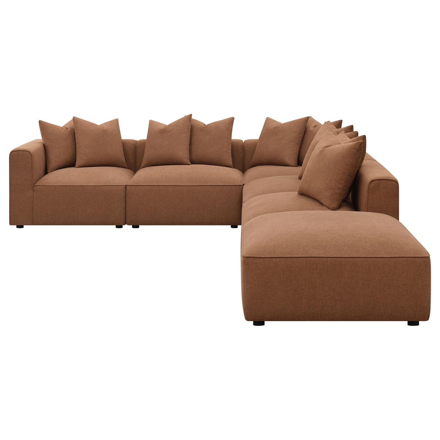 Jennifer 6-Piece Upholstered Modular Sectional Terracotta - 551591-SET - Bien Home Furniture & Electronics
