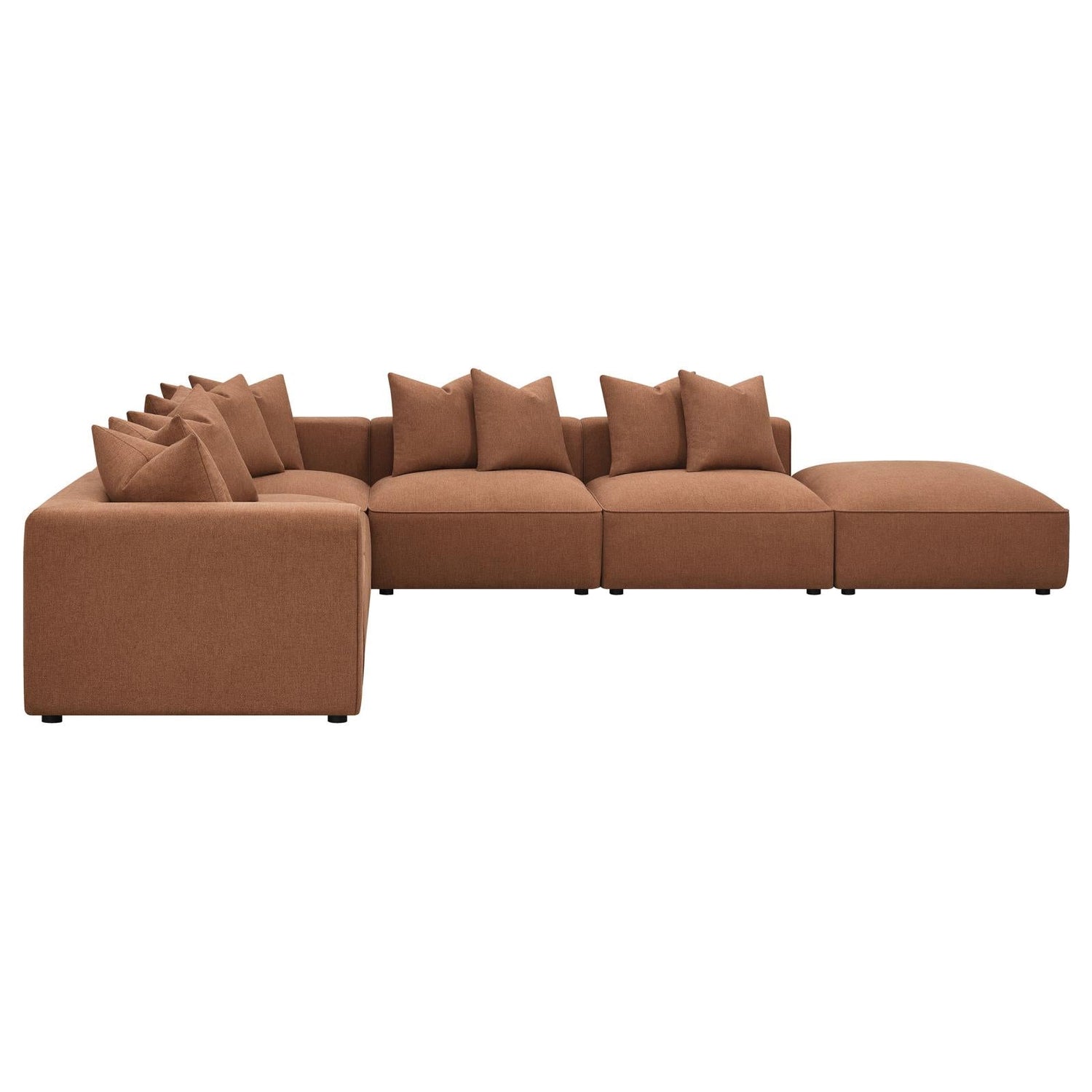 Jennifer 6-Piece Upholstered Modular Sectional Terracotta - 551591-SET - Bien Home Furniture & Electronics