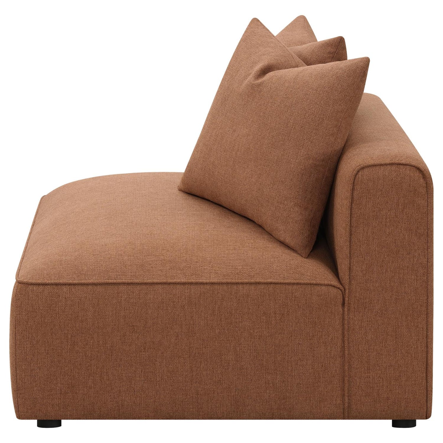 Jennifer Terracotta Upholstered Tight Back Armless Chair - 551591 - Bien Home Furniture & Electronics