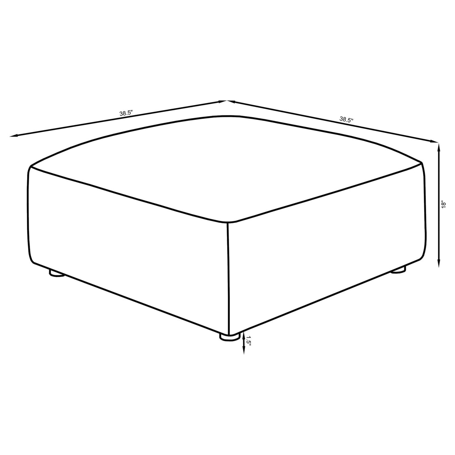 Jennifer Upholstered Ottoman Terracotta - 551593 - Bien Home Furniture & Electronics