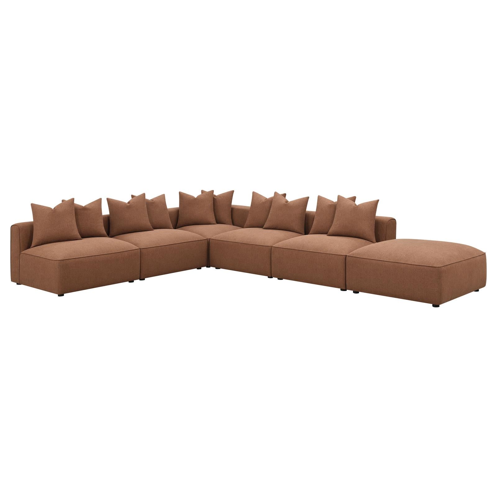 Jennifer Upholstered Ottoman Terracotta - 551593 - Bien Home Furniture & Electronics