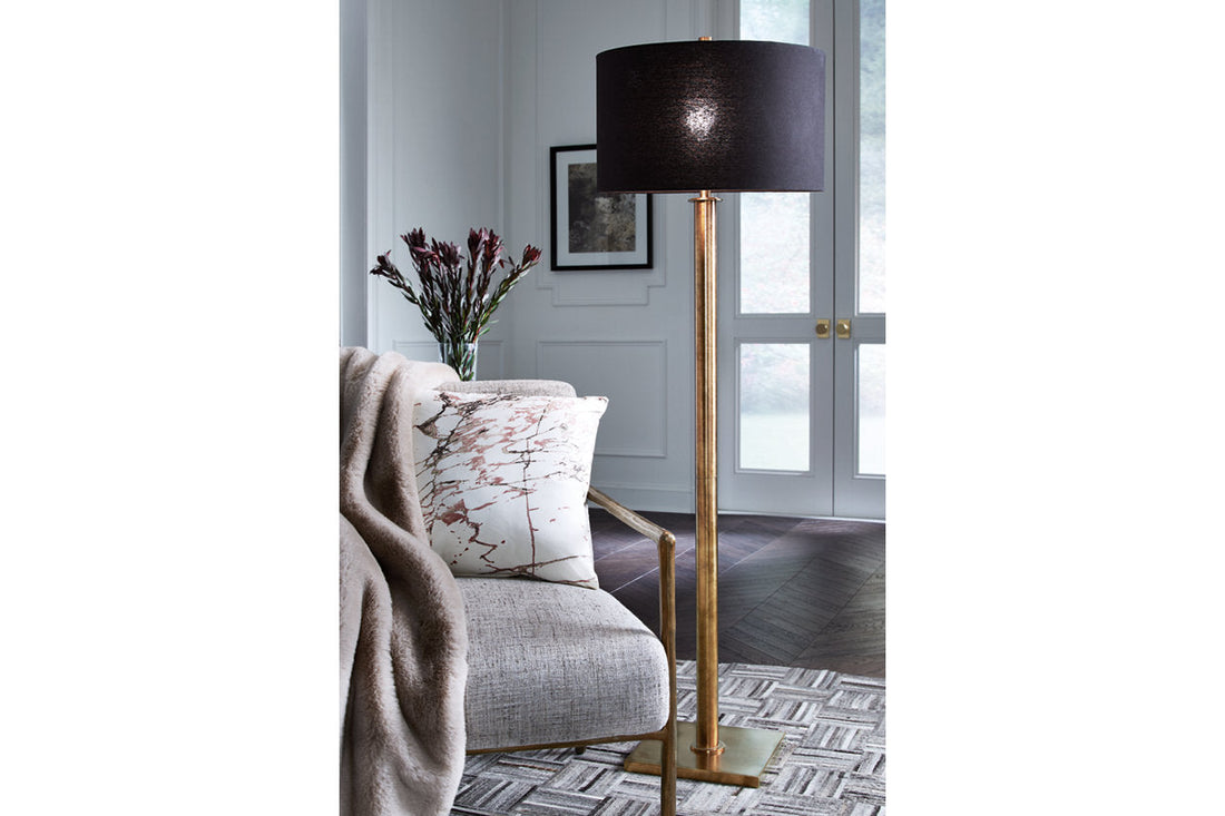 Jenton Antique Brass Finish Floor Lamp - L208311 - Bien Home Furniture &amp; Electronics