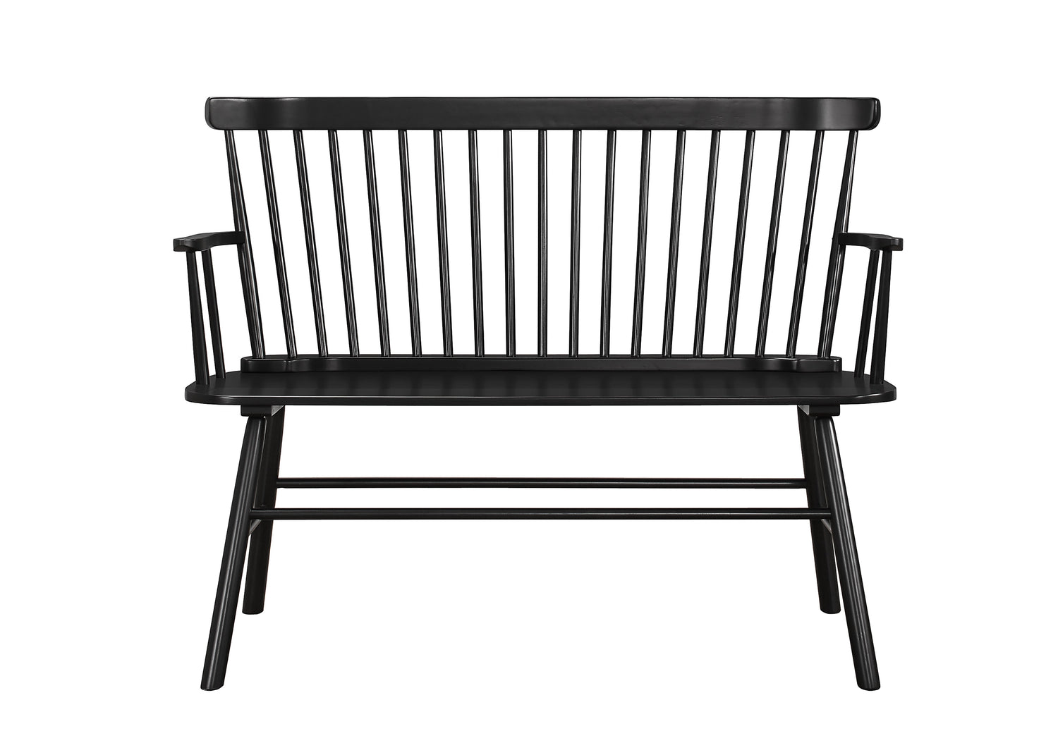 Jerimiah Spindleback Black Bench - 4185-BENCH-BK - Bien Home Furniture & Electronics