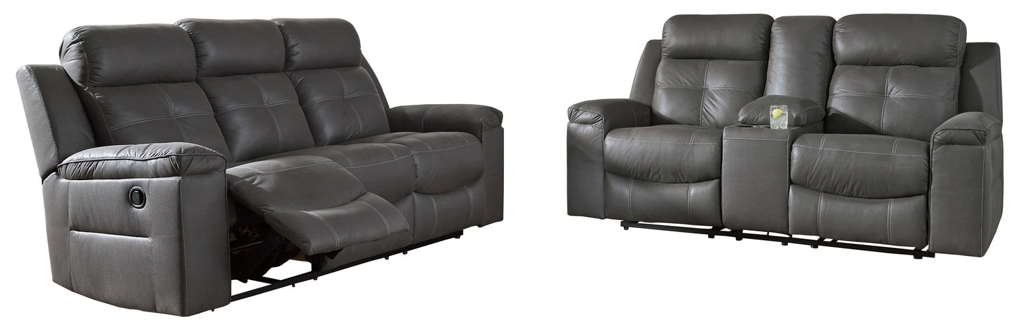 Jesolo Dark Gray Reclining Living Room Set - SET | 8670588 | 8670594 - Bien Home Furniture & Electronics