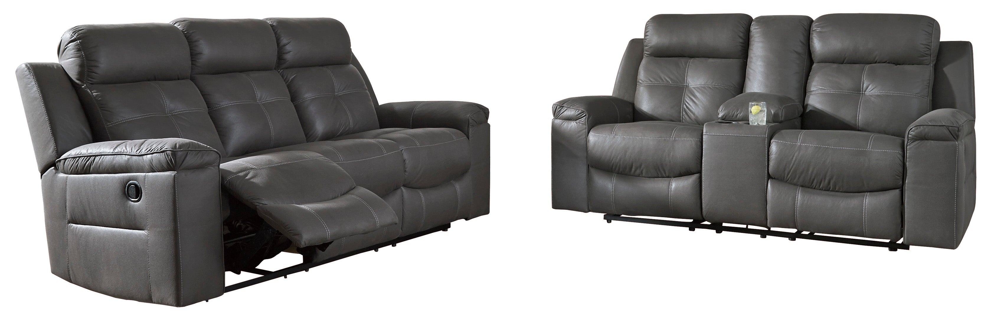 Jesolo Dark Gray Reclining Living Room Set - SET | 8670588 | 8670594 - Bien Home Furniture &amp; Electronics