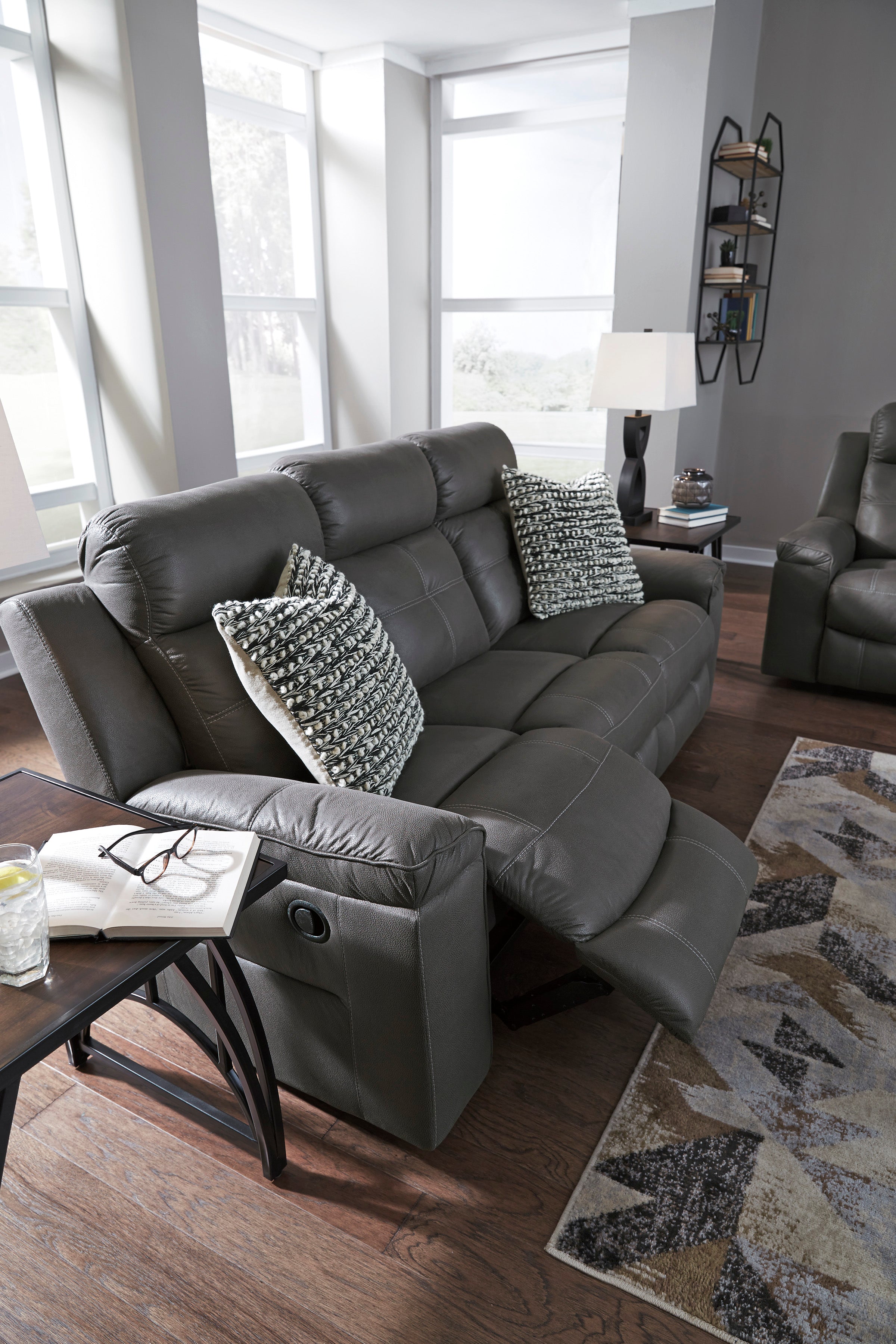 Jesolo Dark Gray Reclining Living Room Set - SET | 8670588 | 8670594 - Bien Home Furniture & Electronics