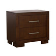 Jessica 2-Drawer Nightstand Cappuccino - 200712 - Bien Home Furniture & Electronics