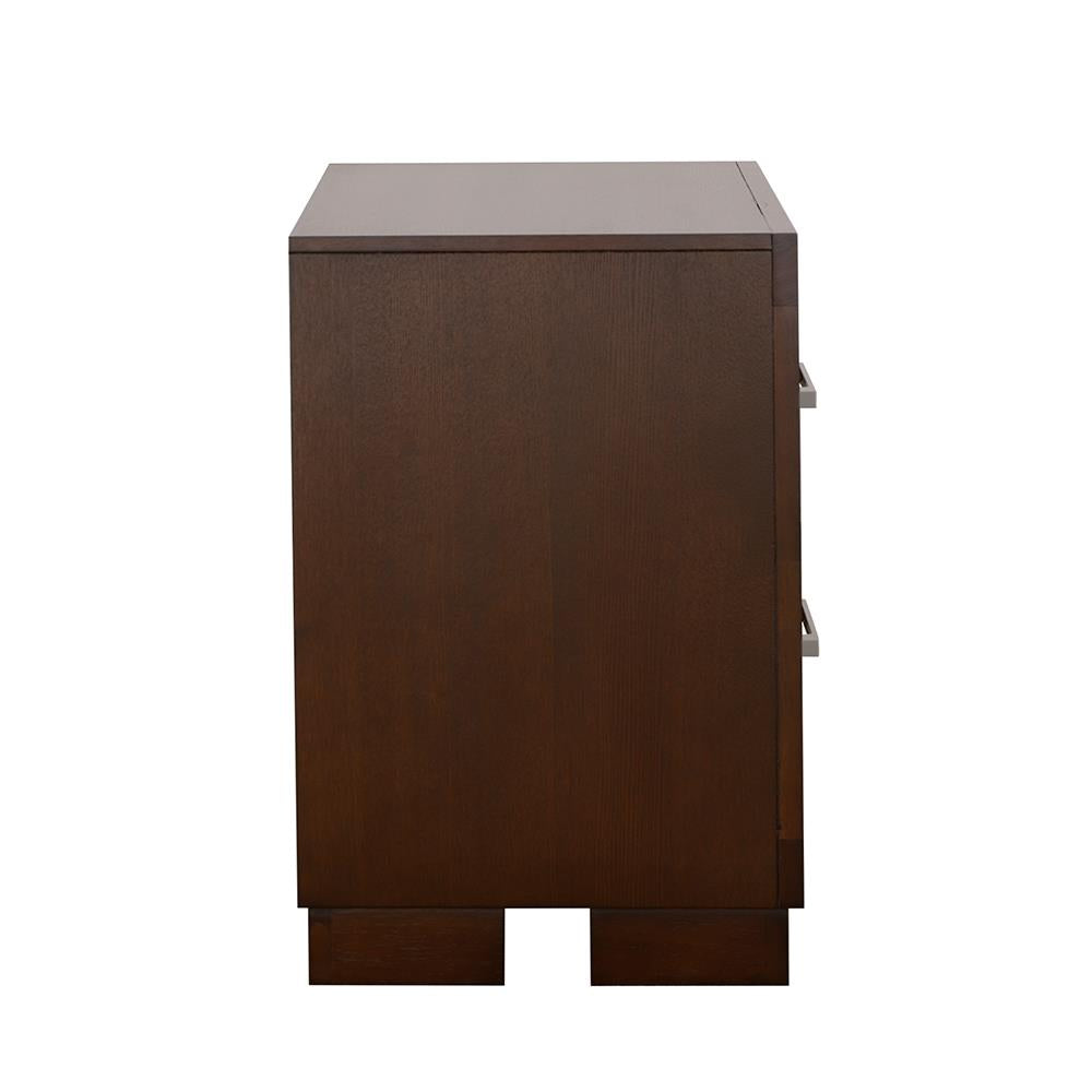 Jessica 2-Drawer Nightstand Cappuccino - 200712 - Bien Home Furniture & Electronics