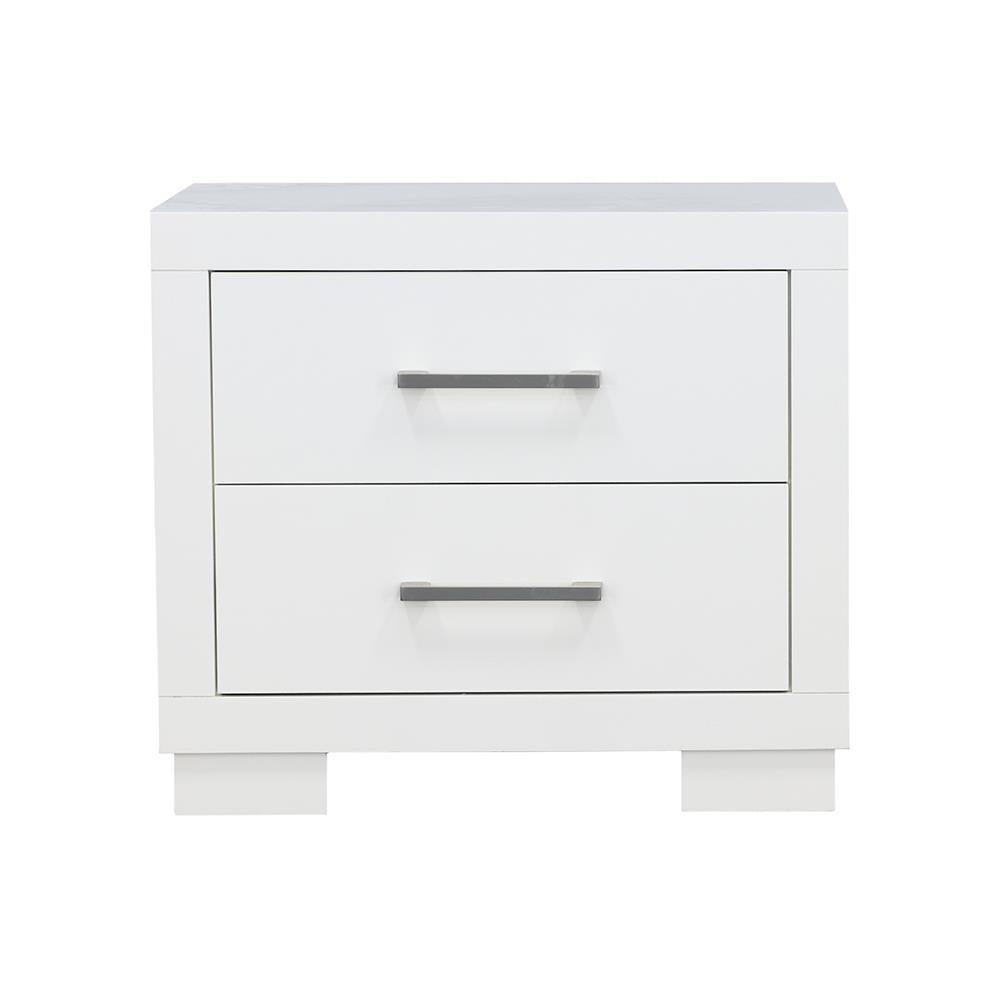 Jessica 2-Drawer Nightstand White - 202992 - Bien Home Furniture & Electronics