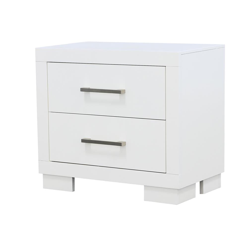 Jessica 2-Drawer Nightstand White - 202992 - Bien Home Furniture & Electronics