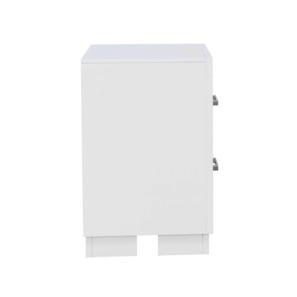 Jessica 2-Drawer Nightstand White - 202992 - Bien Home Furniture & Electronics