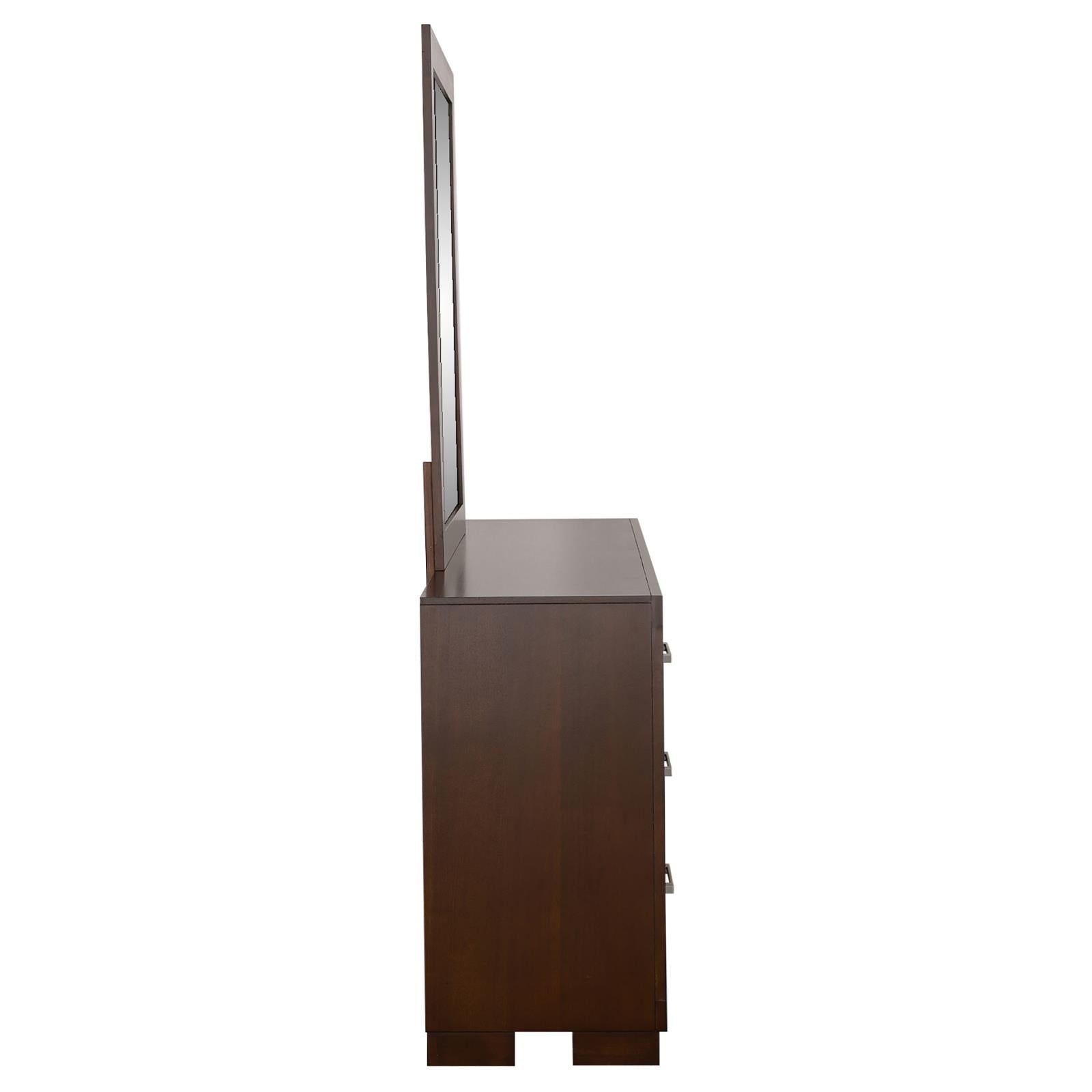 Jessica 6-drawer Dresser with Mirror Cappuccino - 200713M - Bien Home Furniture & Electronics