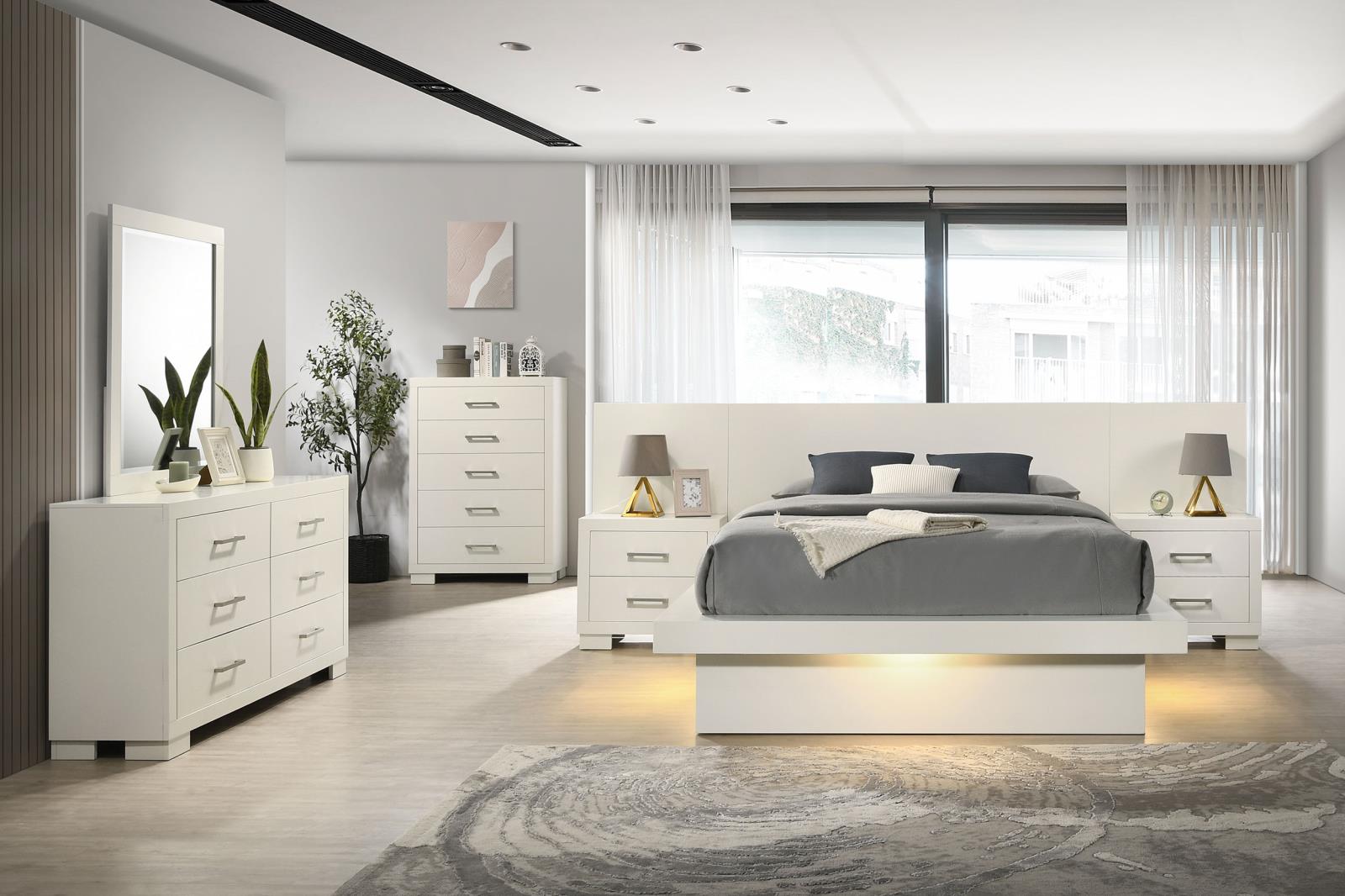 Jessica 6-drawer Dresser with Mirror White - 202993M - Bien Home Furniture & Electronics