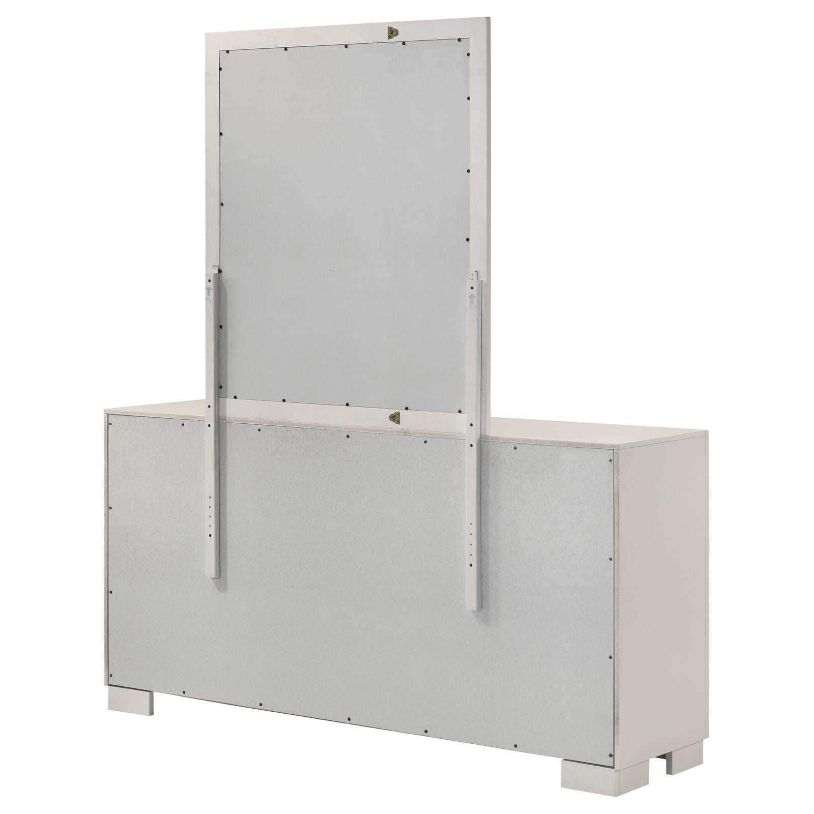 Jessica 6-drawer Dresser with Mirror White - 202993M - Bien Home Furniture & Electronics