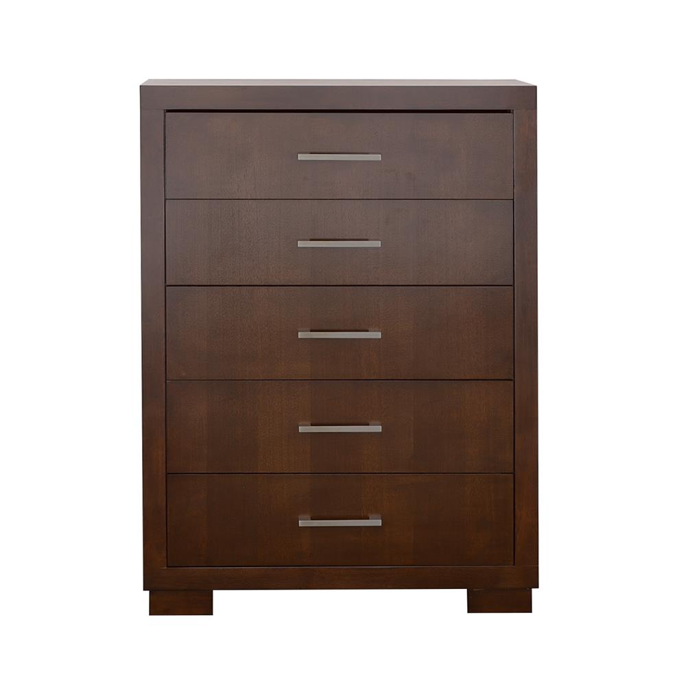 Jessica Cappuccino 5-Drawer Chest - 200715 - Bien Home Furniture & Electronics