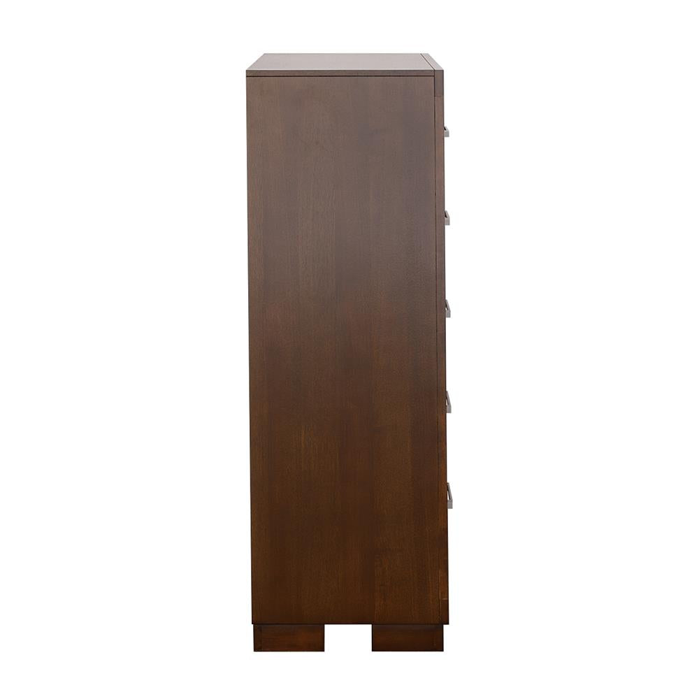 Jessica Cappuccino 5-Drawer Chest - 200715 - Bien Home Furniture & Electronics
