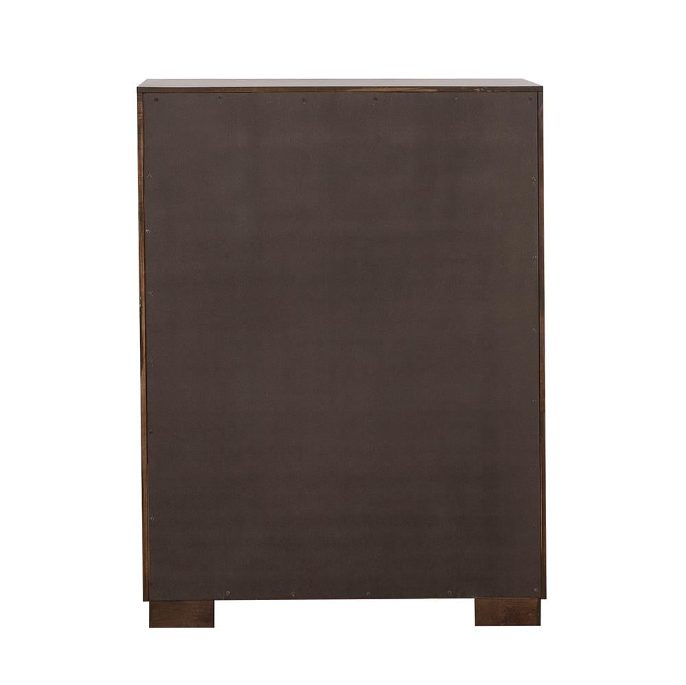 Jessica Cappuccino 5-Drawer Chest - 200715 - Bien Home Furniture & Electronics