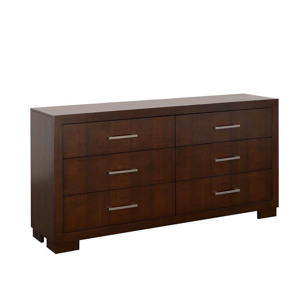 Jessica Cappuccino 6-Drawer Dresser - 200713 - Bien Home Furniture & Electronics