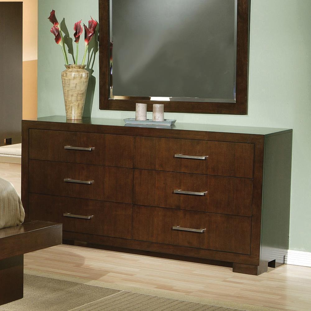 Jessica Cappuccino 6-Drawer Dresser - 200713 - Bien Home Furniture & Electronics