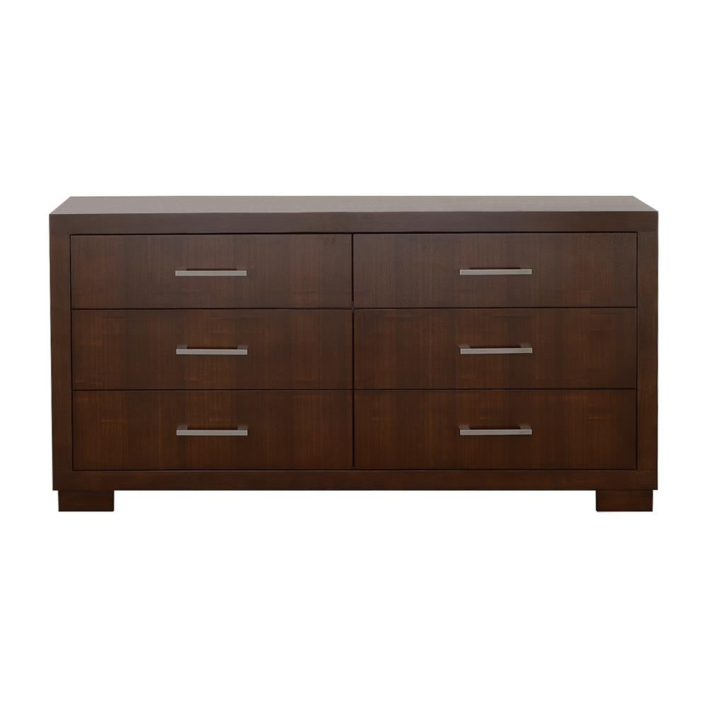 Jessica Cappuccino 6-Drawer Dresser - 200713 - Bien Home Furniture & Electronics