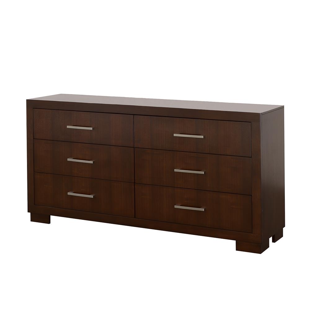 Jessica Cappuccino 6-Drawer Dresser - 200713 - Bien Home Furniture & Electronics