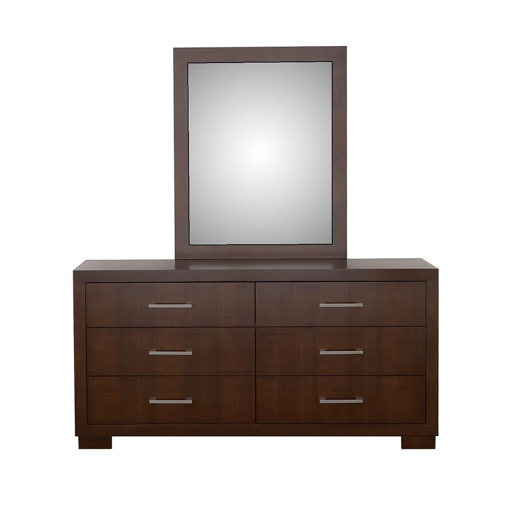 Jessica Cappuccino Rectangular Wall Mirror - 200714 - Bien Home Furniture & Electronics