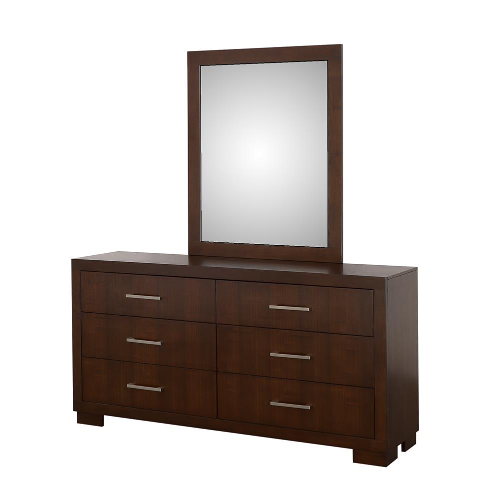 Jessica Cappuccino Rectangular Wall Mirror - 200714 - Bien Home Furniture & Electronics