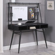 Jessie Black/Gunmetal Writing Desk with USB Ports - 801404 - Bien Home Furniture & Electronics