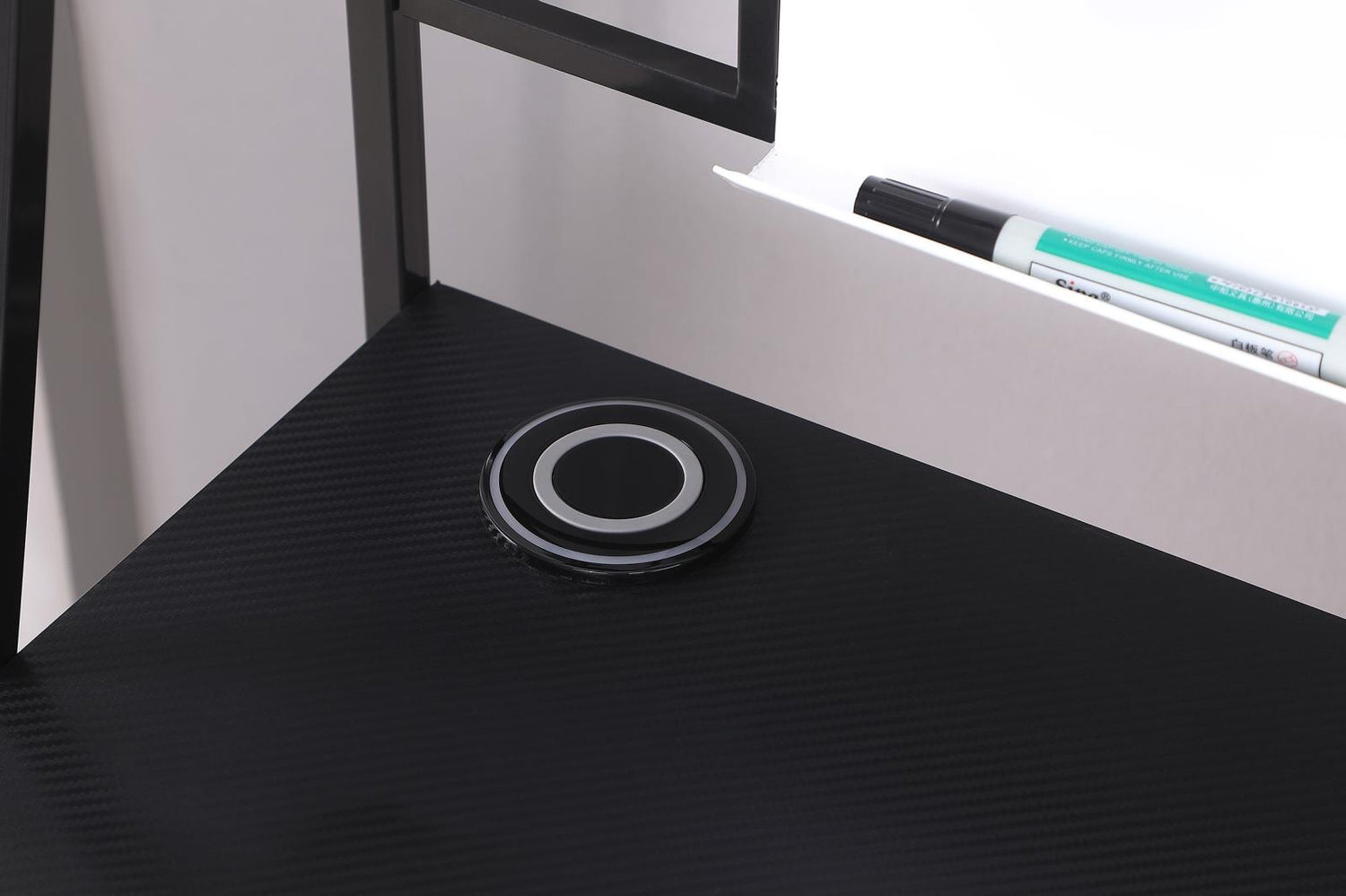 Jessie Black/Gunmetal Writing Desk with USB Ports - 801404 - Bien Home Furniture & Electronics