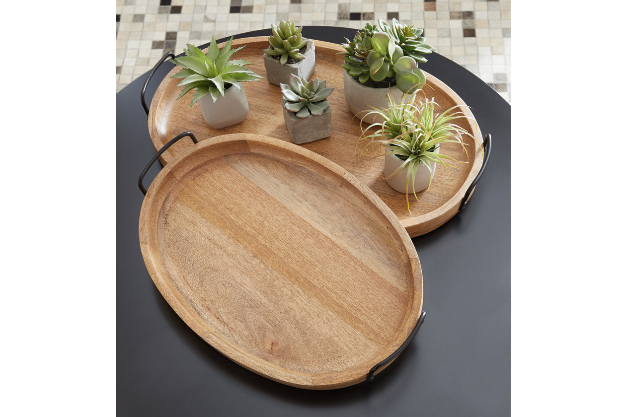 Jocelyne Brown/Black Tray, Set of 2 - A2000455 - Bien Home Furniture & Electronics