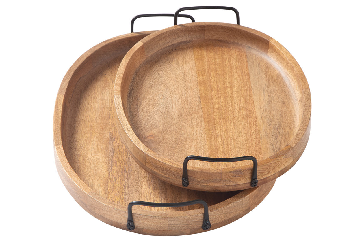 Jocelyne Brown/Black Tray, Set of 2 - A2000455 - Bien Home Furniture & Electronics