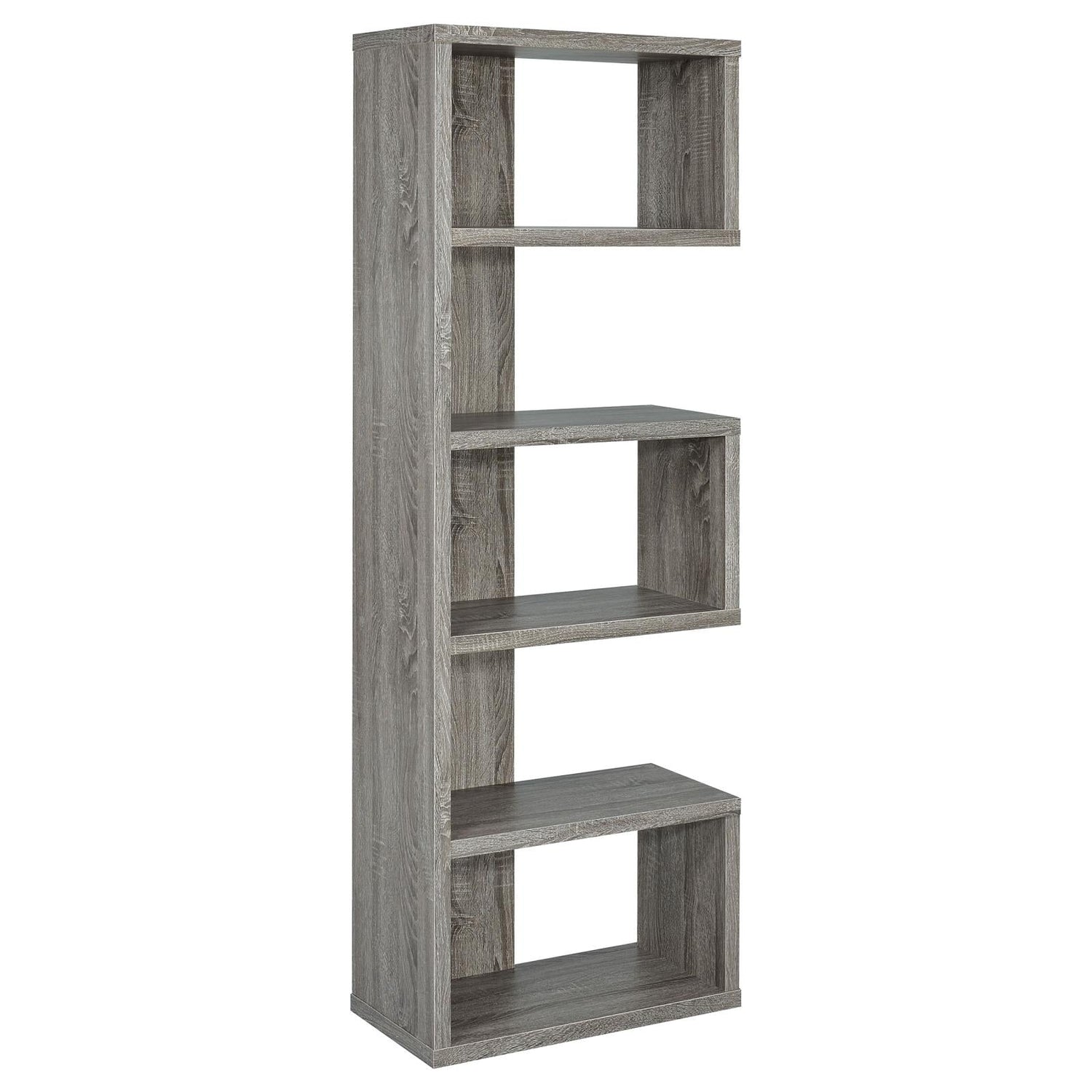 Joey Weathered Gray 5-Tier Bookcase - 800552 - Bien Home Furniture & Electronics