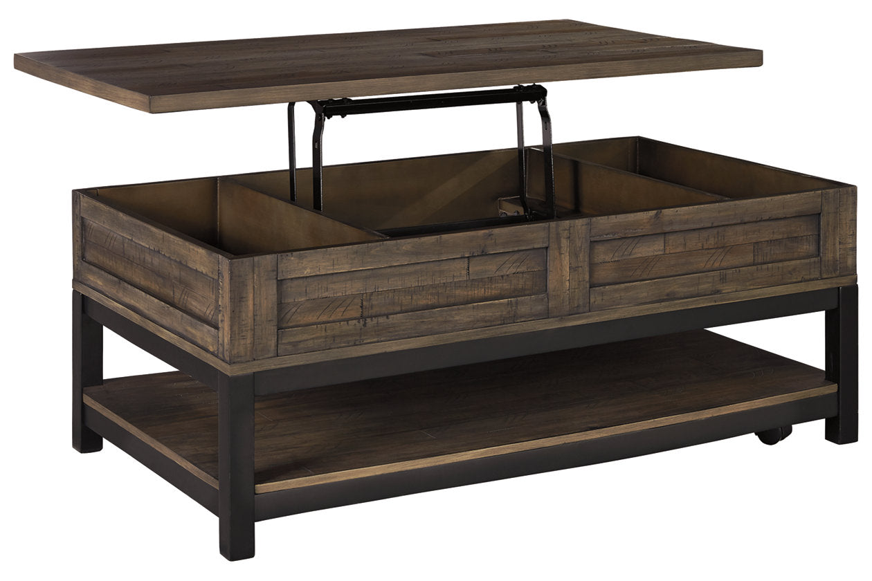 Johurst Grayish Brown Coffee Table with Lift Top - T444-9 - Bien Home Furniture & Electronics