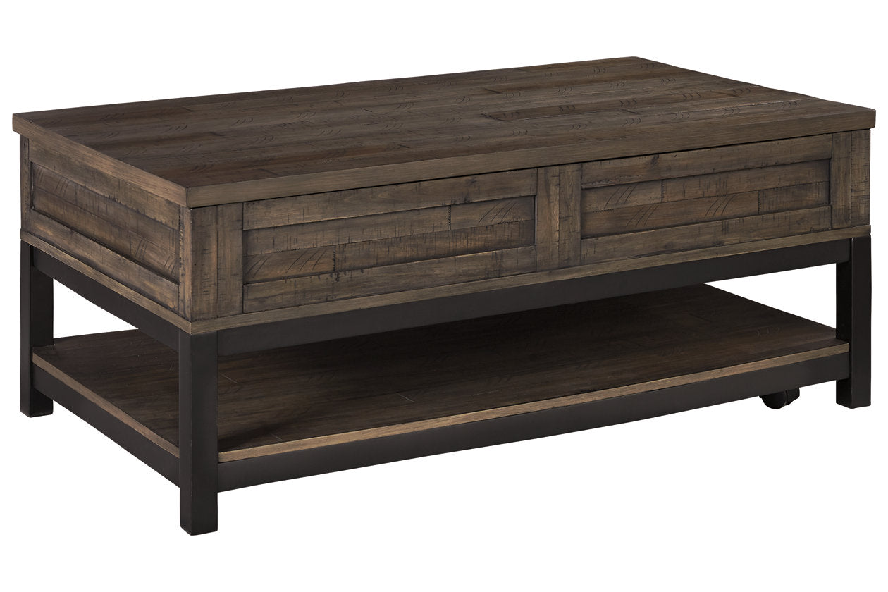 Johurst Grayish Brown Coffee Table with Lift Top - T444-9 - Bien Home Furniture & Electronics