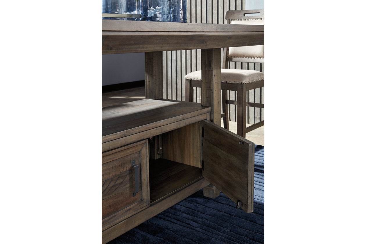 Johurst Grayish Brown Counter Height Dining Table - D762-32 - Bien Home Furniture & Electronics