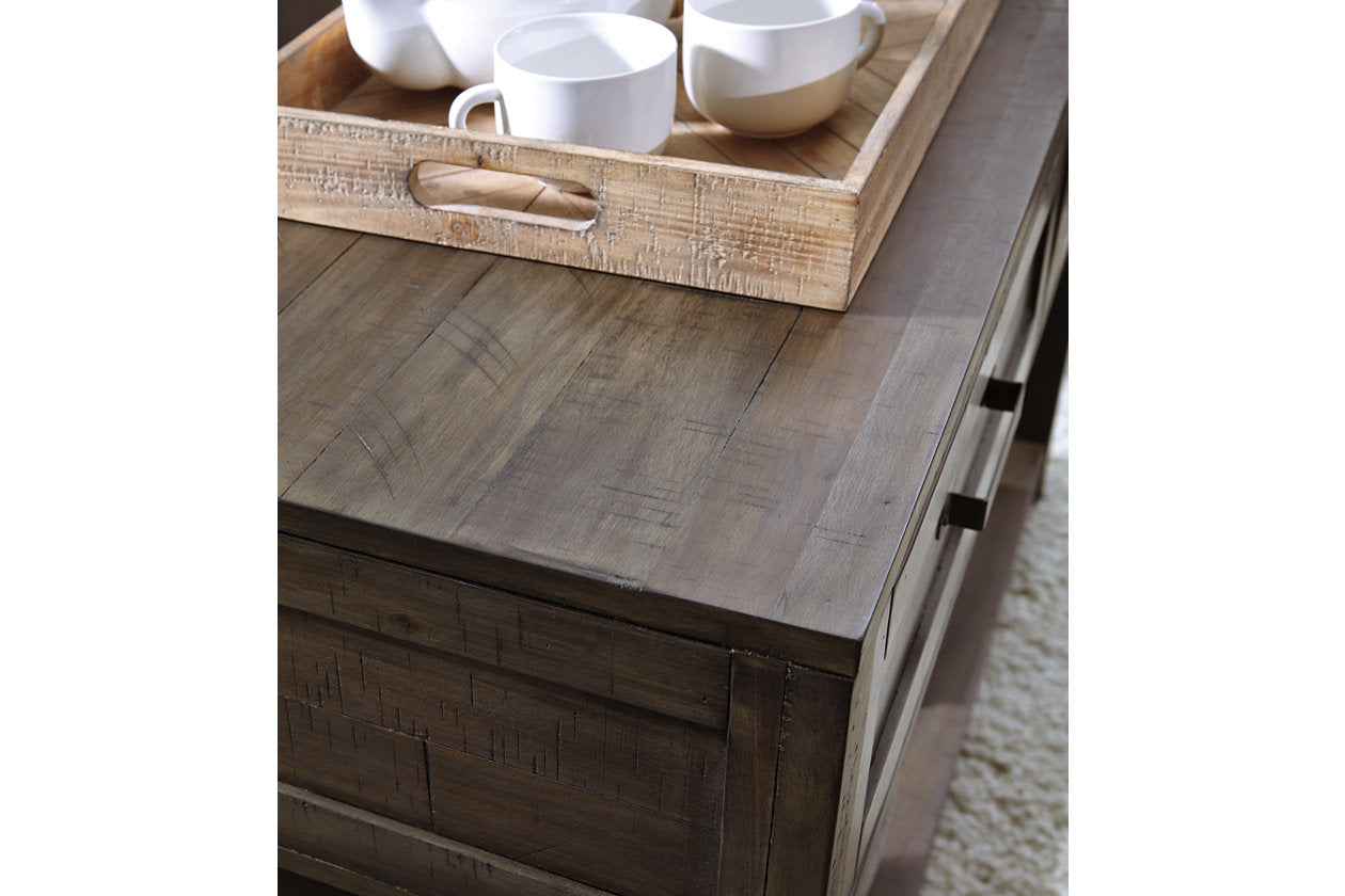 Johurst Grayish Brown Sofa/Console Table - T444-4 - Bien Home Furniture & Electronics