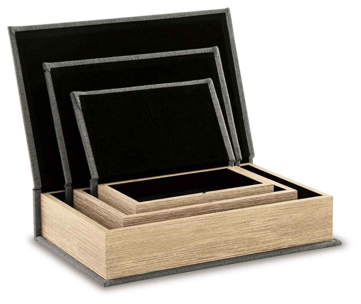 Jolina Gray Box, Set of 3 - A2000487 - Bien Home Furniture & Electronics