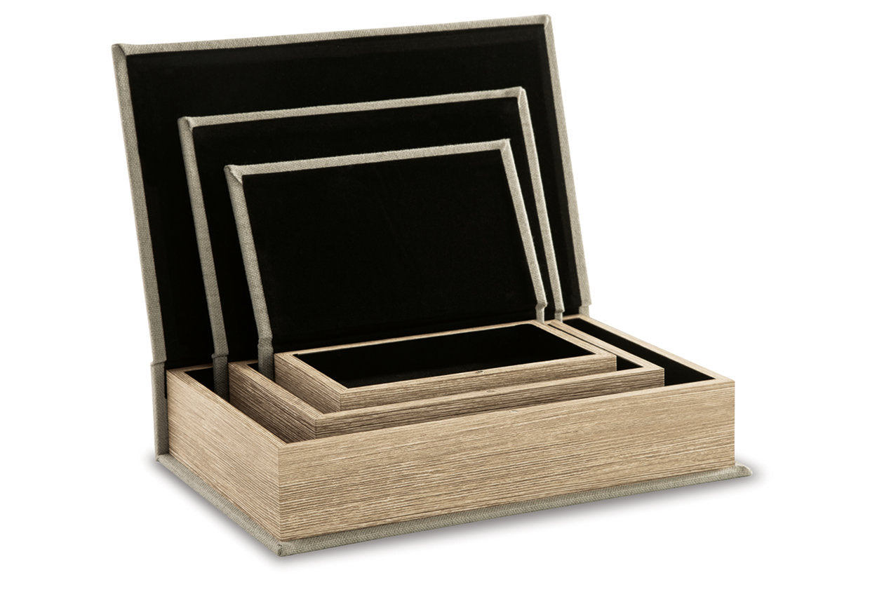 Jolina Linen Box, Set of 3 - A2000486 - Bien Home Furniture & Electronics