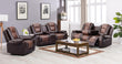 Jordan Brown 3-Piece Reclining Living Room Set - Jordan2019 - Bien Home Furniture & Electronics