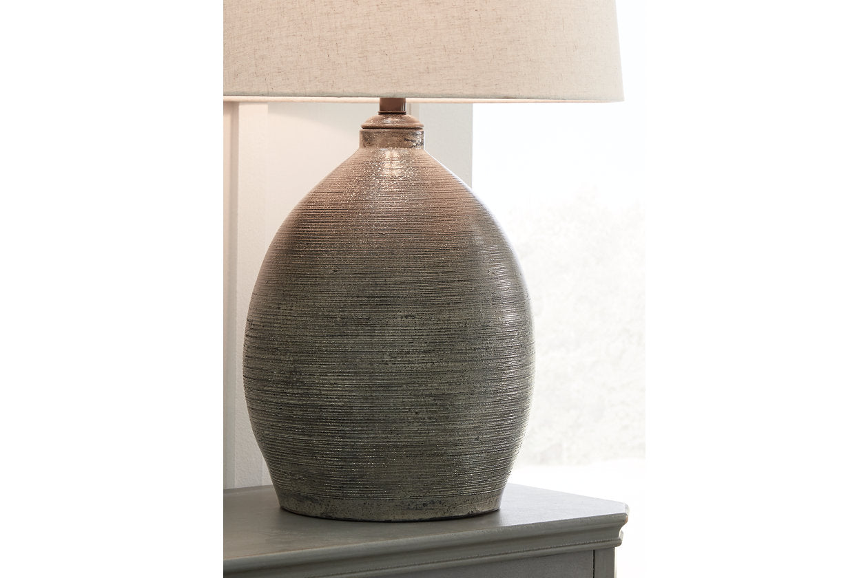 Joyelle Gray Table Lamp - L100744 - Bien Home Furniture & Electronics