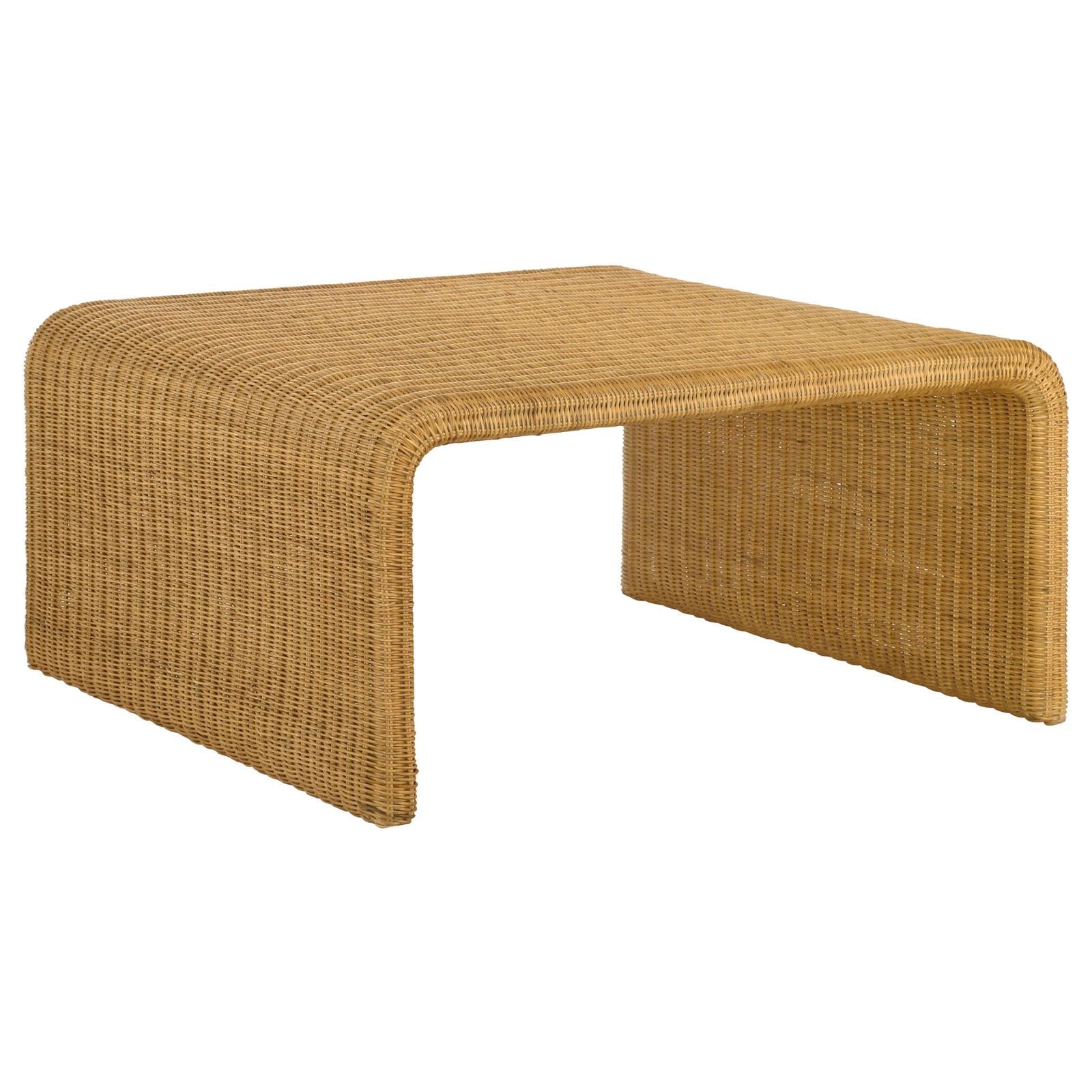 Juanita Natural Square Rattan Coffee Table - 709818 - Bien Home Furniture & Electronics