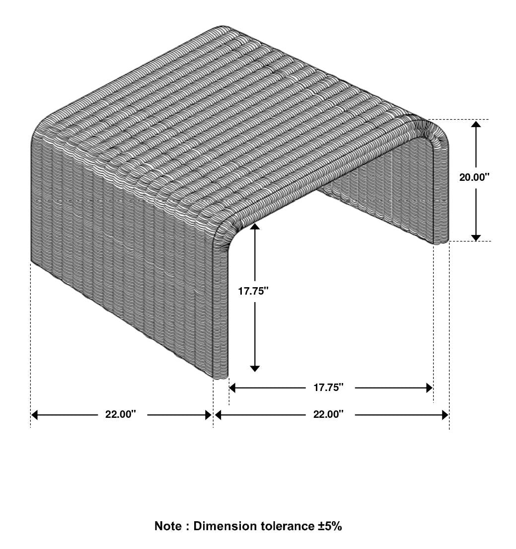 Juanita Square Rattan End Table Natural - 709817 - Bien Home Furniture & Electronics