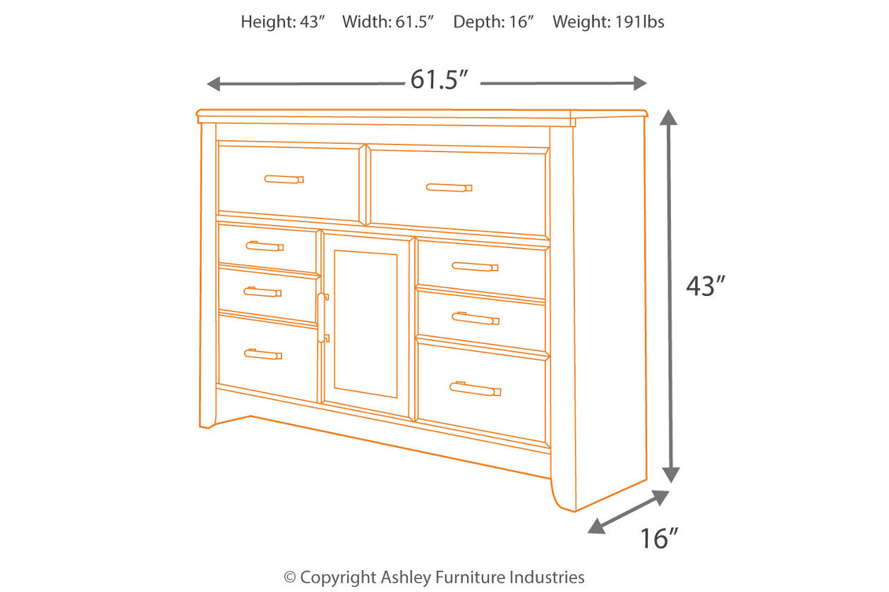 Juararo Dark Brown Dresser - B251-31 - Bien Home Furniture & Electronics