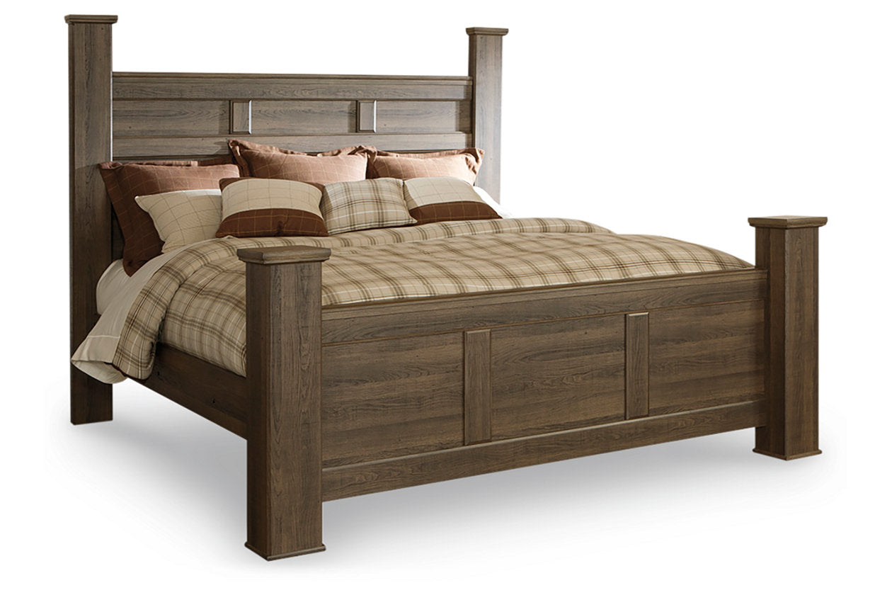 Juararo Dark Brown King Poster Bed - SET | B251-66 | B251-68 | B251-99 - Bien Home Furniture & Electronics