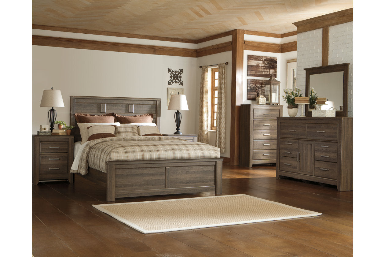 Juararo Dark Brown Queen Panel Bed - SET | B251-54 | B251-57 | B251-98 - Bien Home Furniture & Electronics