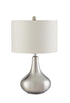 Junko Drum Shade Table Lamp Chrome/White - 901525 - Bien Home Furniture & Electronics