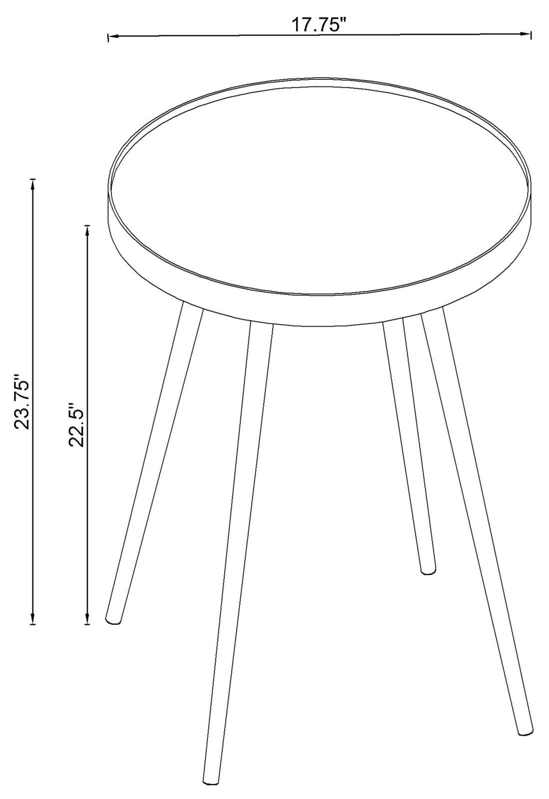 Kaelyn Round Mirror Top End Table Gold - 723917 - Bien Home Furniture & Electronics