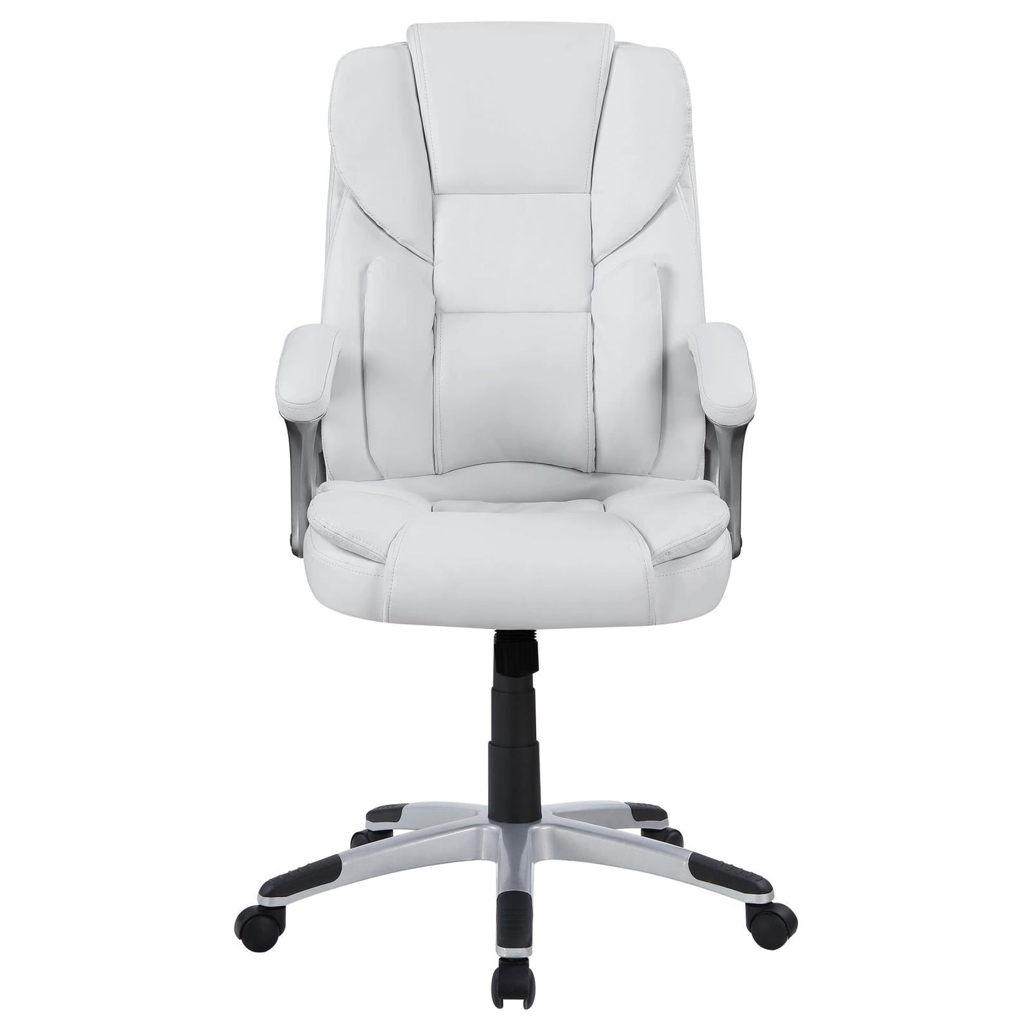 Kaffir White/Silver Adjustable Height Office Chair - 801140 - Bien Home Furniture & Electronics