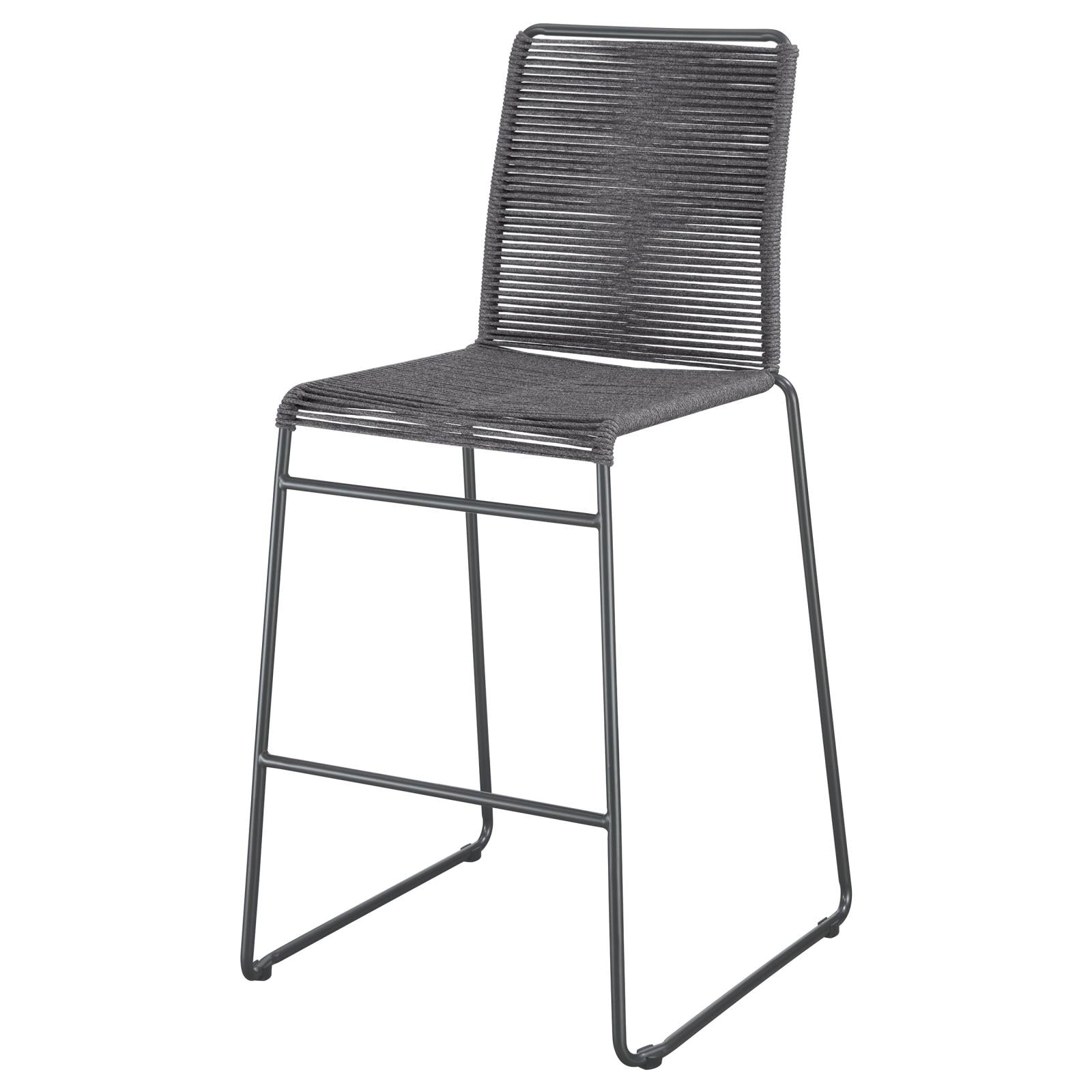 Kai Charcoal/Gunmetal Upholstered Bar Stools with Footrest, Set of 2 - 192064 - Bien Home Furniture & Electronics